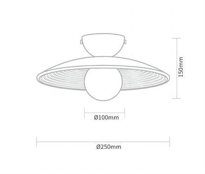 Aurora Wood Disc Ceiling Lamp