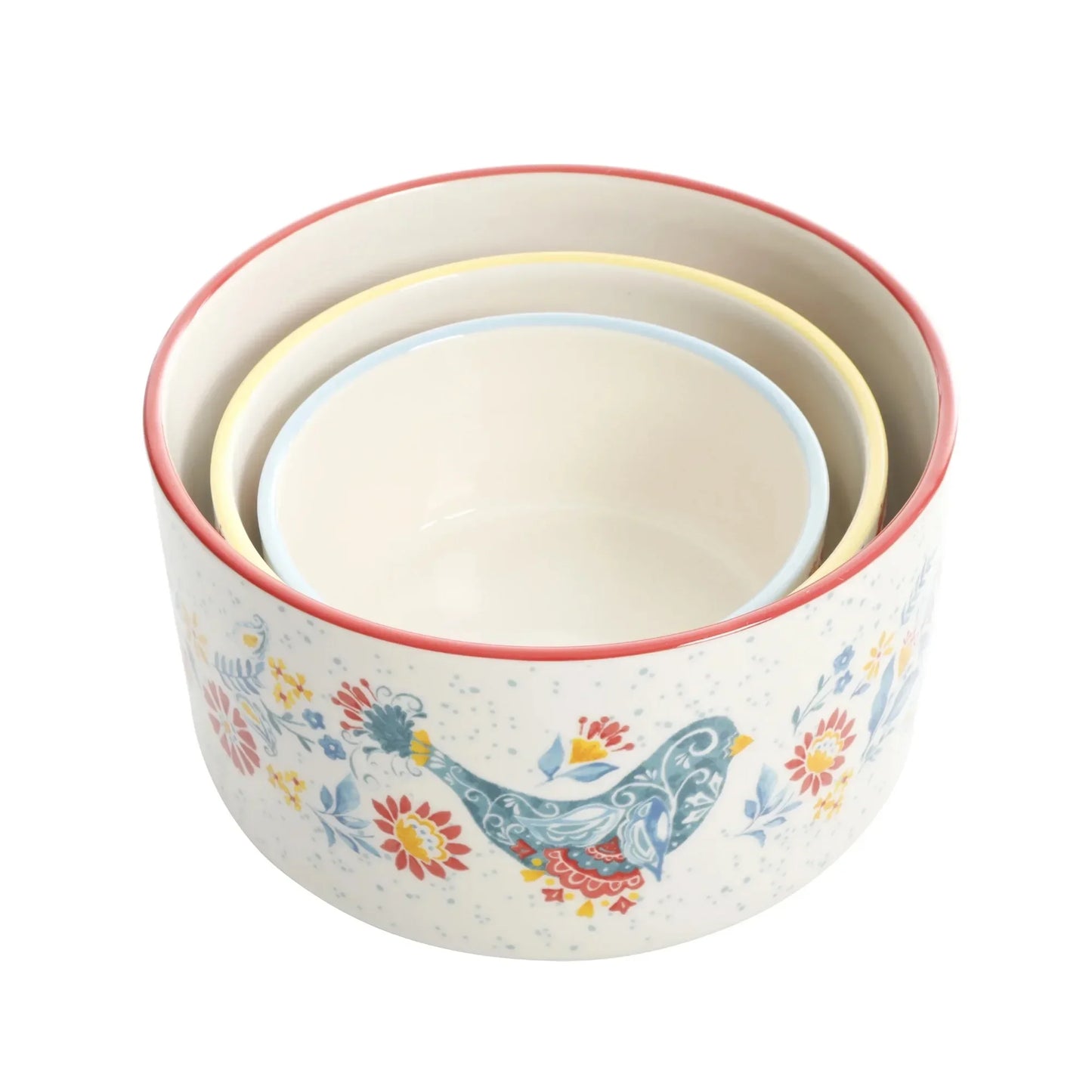 Bloom & Rooster 6-Piece Ceramic Nesting Bowl Set