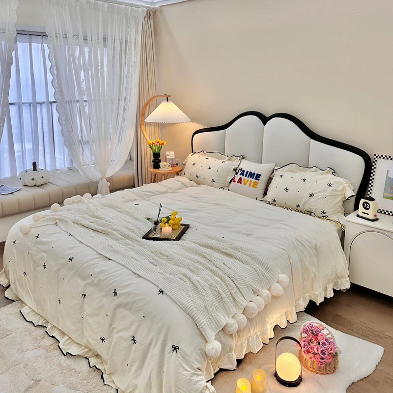 Ivory Halo Arch Bed Frame