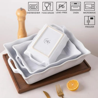 WaveForm Elegance™ Ceramic Bakeware Set
