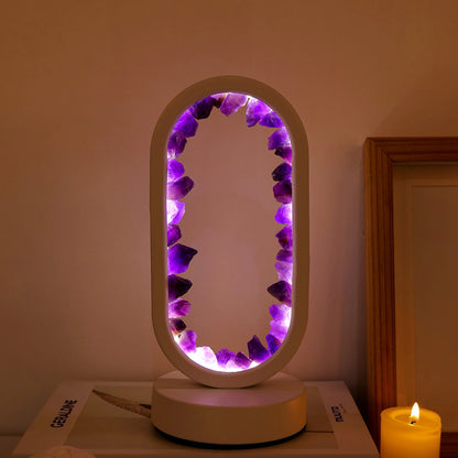 Natural Amethyst Oval Night Light