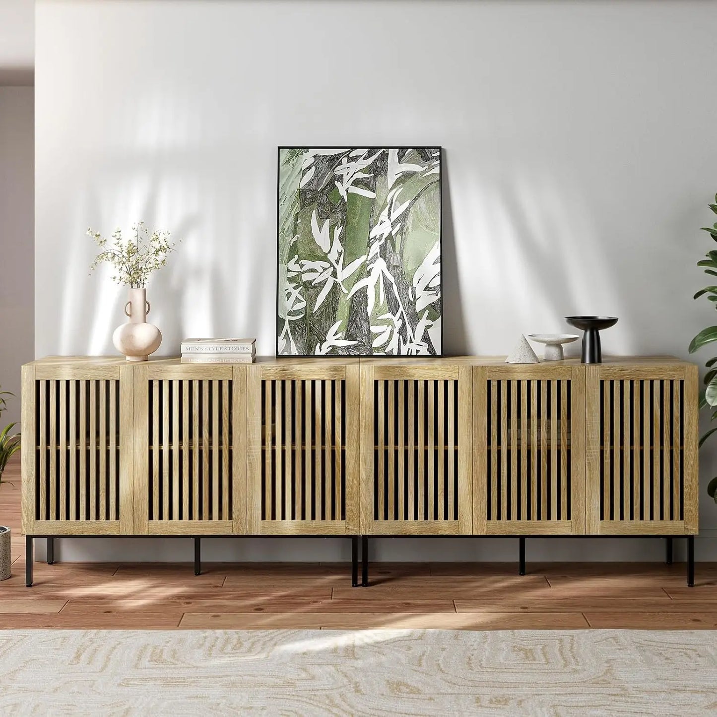 Alderline Slatted Media Console