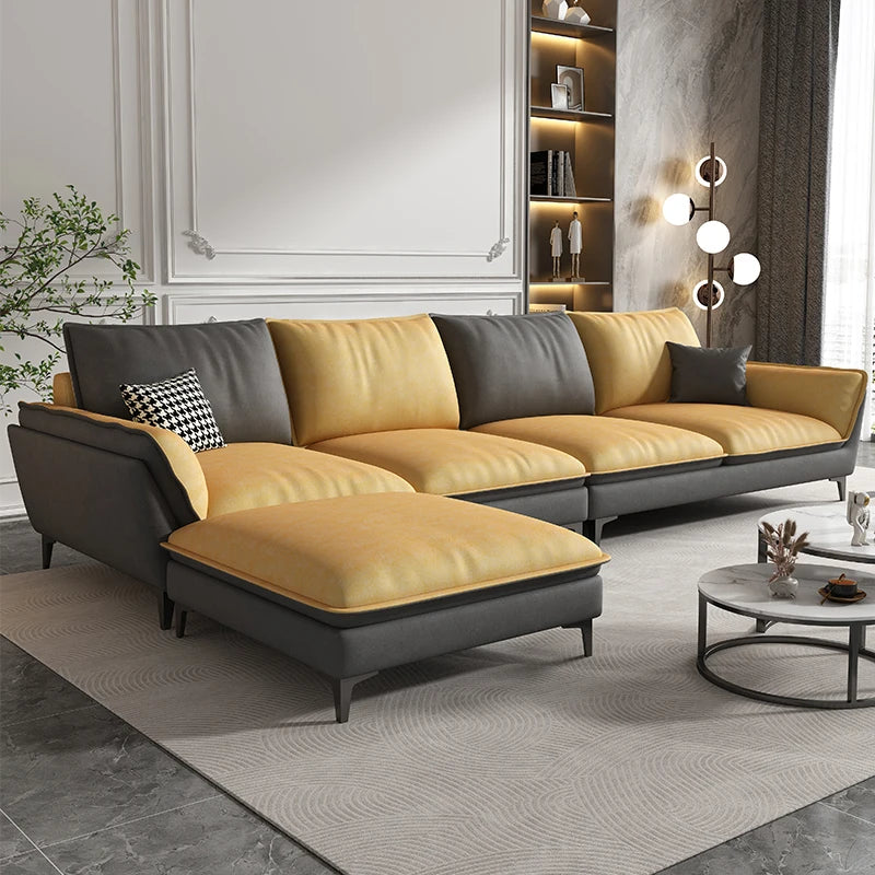 Large Sectional Sofa with Wide Chaise