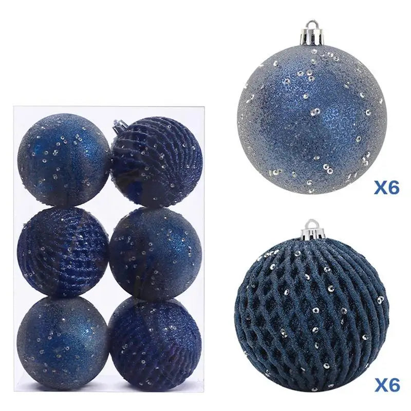 12Pcs Shatterproof Shiny Ball Christmas Tree Decor