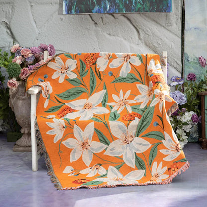 Sunlit Bloom Throw Blanket