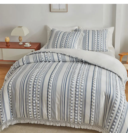 WanderWeave Pom-Stripe Bedding Set