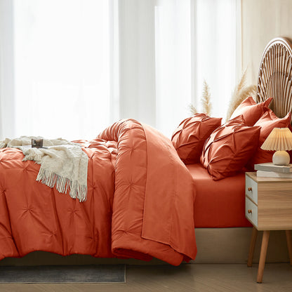 The Silver Pleat Comforter Set
