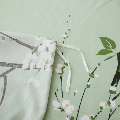 Sakura Spring Green Duvet Cover Set