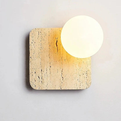 Natural Cave Stone Cream Wall Light