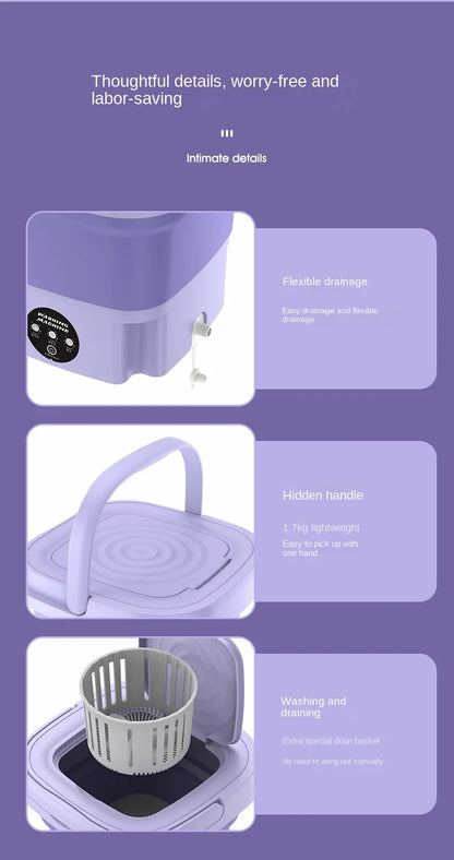 8L Portable Mini Foldable Washing Machine