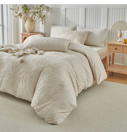 FeatherWhisper Textured Duvet Set