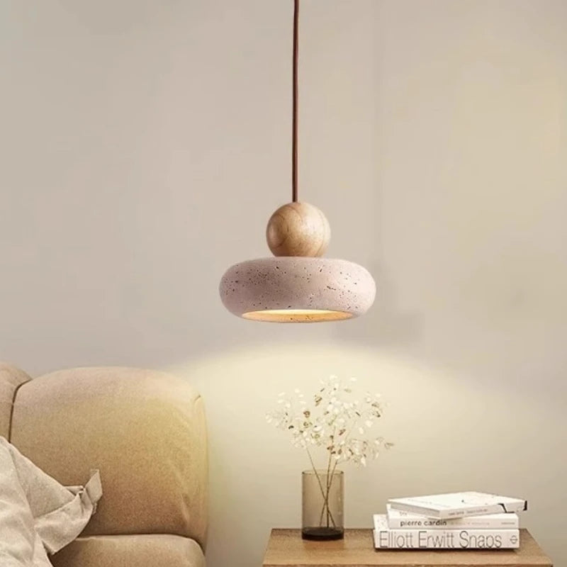 Auralith Stone Halo Pendant Light