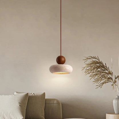 Auralith Stone Halo Pendant Light