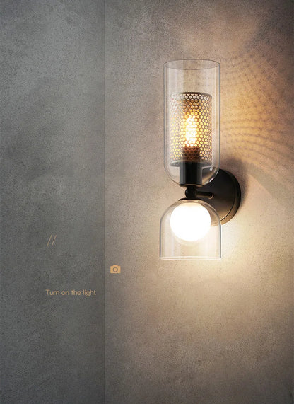 Dualis Ember Glass Wall Sconce