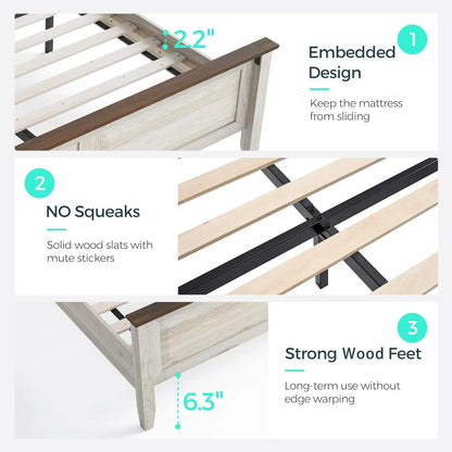 Whispering Dunes Farmhouse Bed Frame