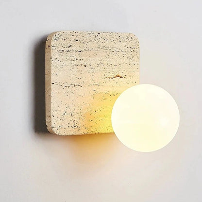 Natural Cave Stone Cream Wall Light