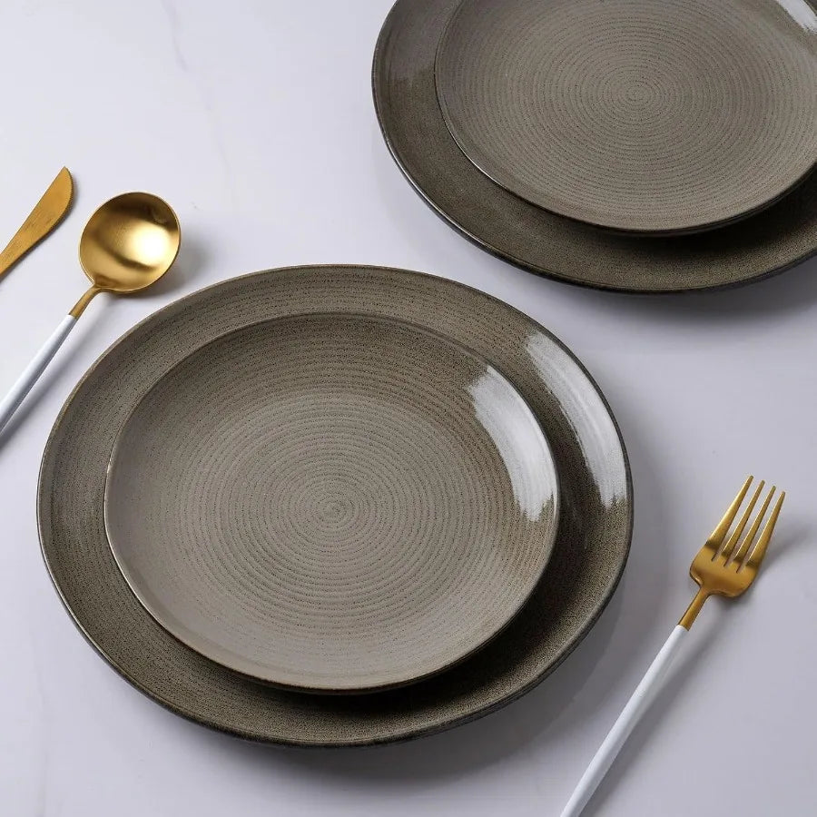 Tempura Verde™ 24-Piece Reactive Glaze Dinnerware Set