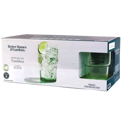 EcoStack Verde Recycled Glass Tumbler Set (8-Piece)