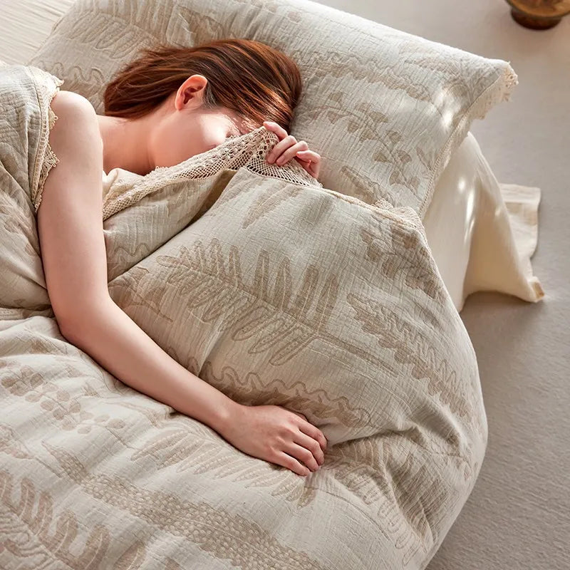 Whisper Fern Jacquard Duvet Set