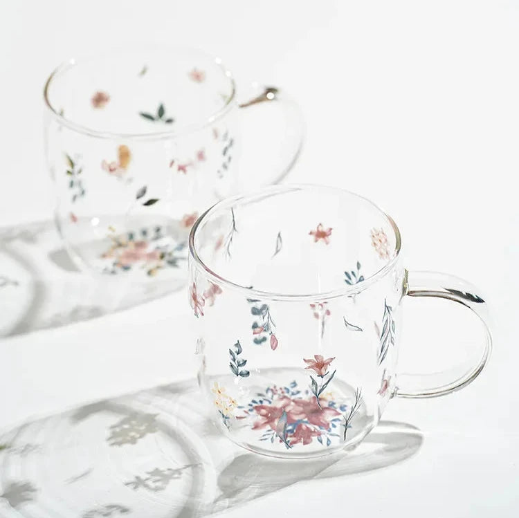 Meadow Blossom Glass Mug