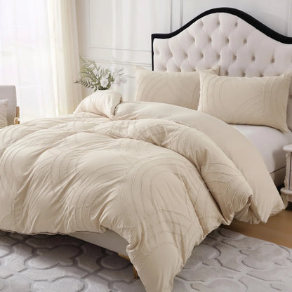 Velisse Textured Wave Duvet Set