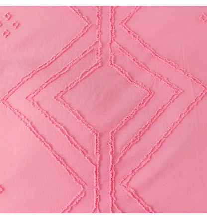 Roselle Tufted Geometric Duvet Cover Set