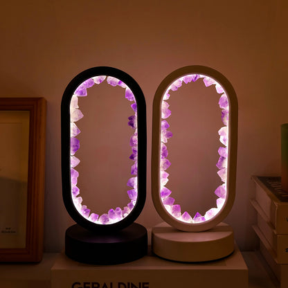 Natural Amethyst Oval Night Light