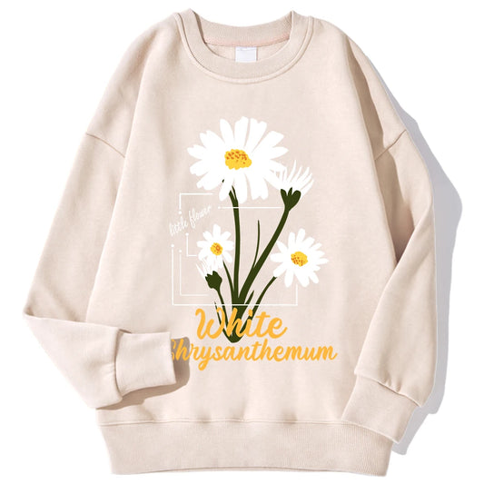 Little White Chrysanthemum Sweatshirt