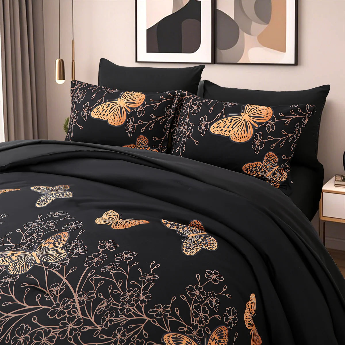Nocturne Butterfly Bloom 7-Piece Comforter Set