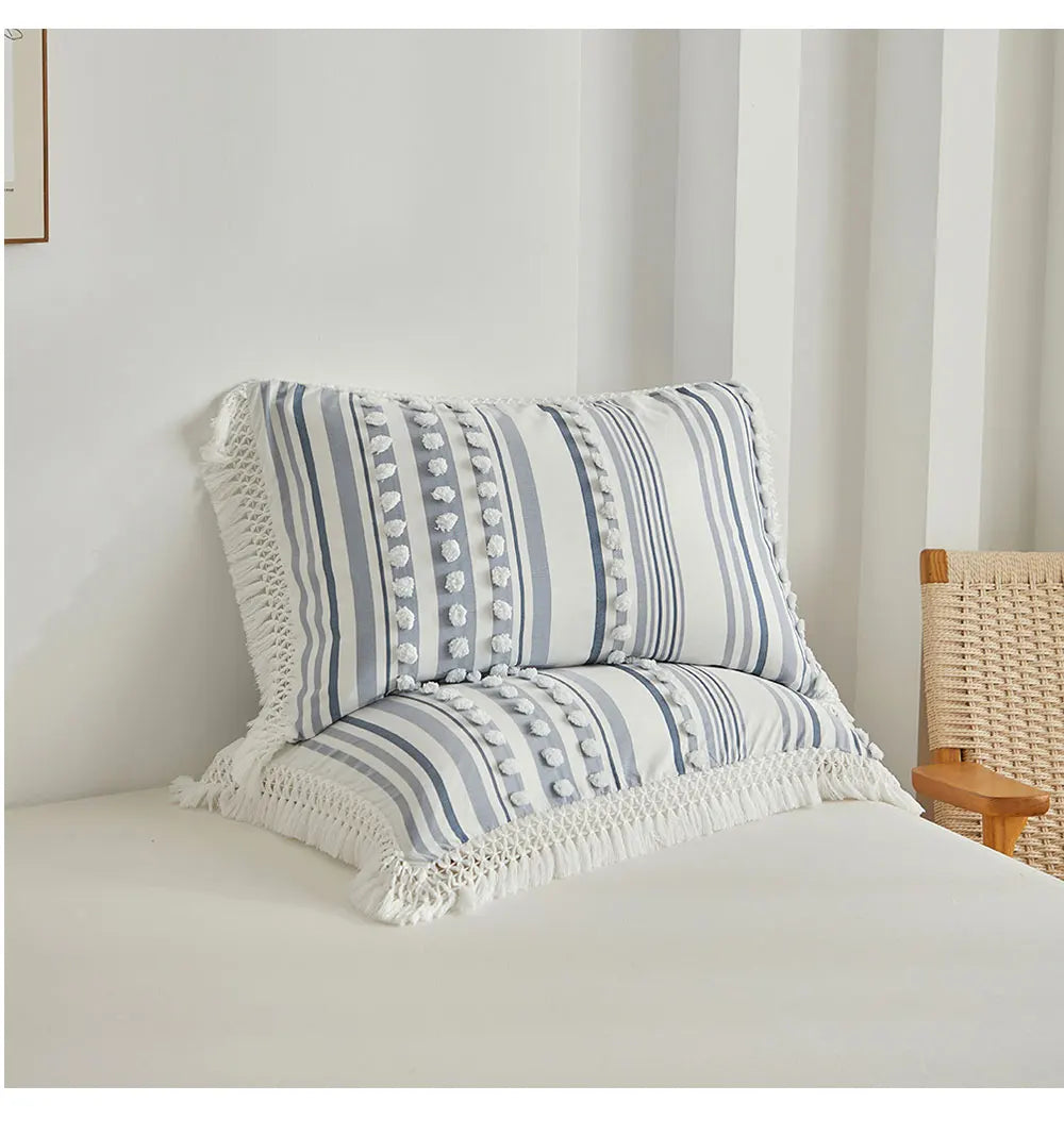 WanderWeave Pom-Stripe Bedding Set