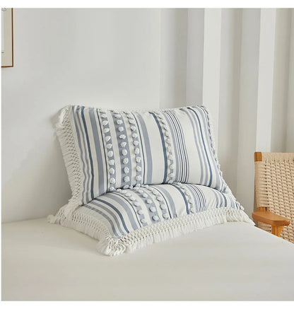 WanderWeave Pom-Stripe Bedding Set
