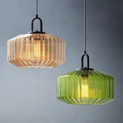 Retro Colored Glass Pendant Light