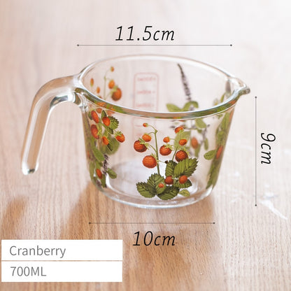 Retro Flowers Measuring Cup with Lid