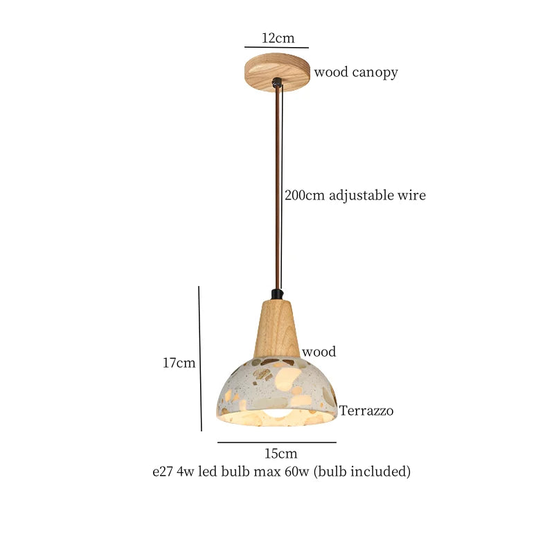 Terrazzo Stone Pendant Light