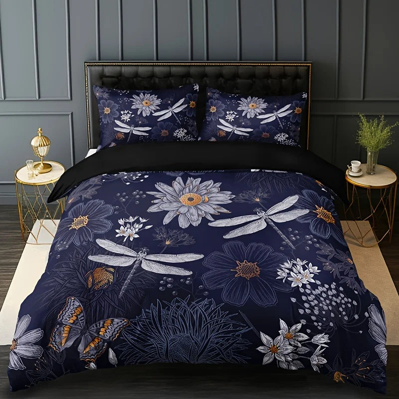 Nocturne Meadow Dragonfly Duvet Set