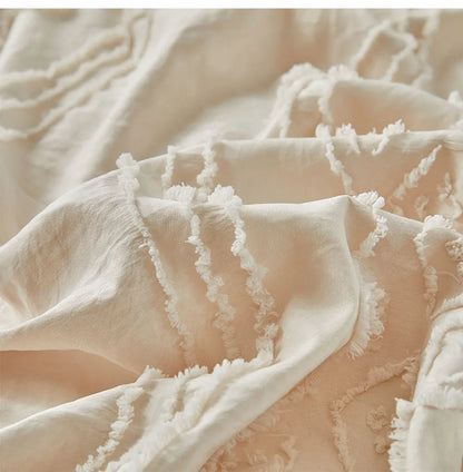 LoomSerene Geometric Tufted Duvet Set