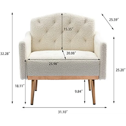 Tufted Modern Accent Chair with Arms