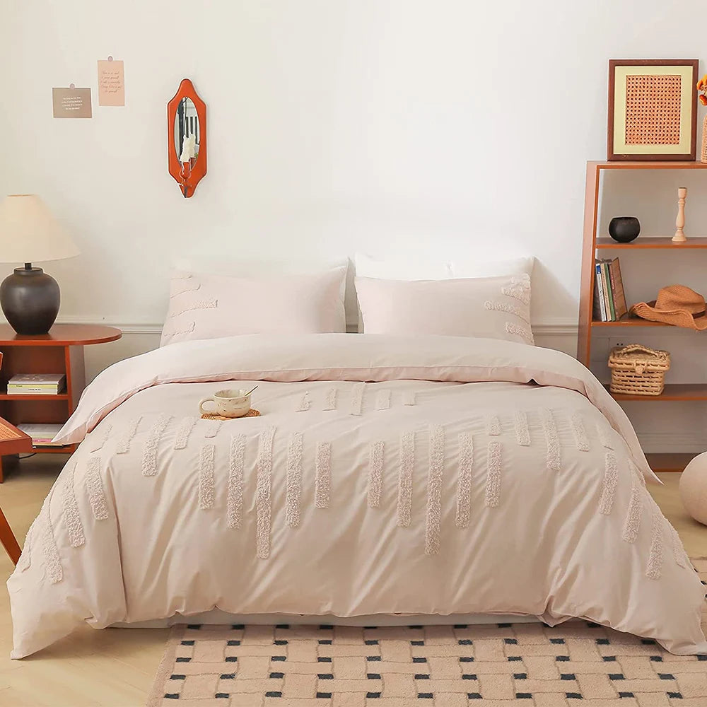 Stonefall Tufted Cotton Duvet Set