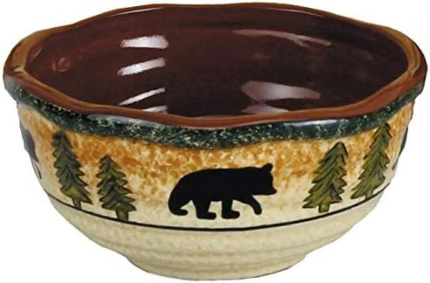 Wildwood Bear Charm 16 Piece Ceramic Dinnerware Set