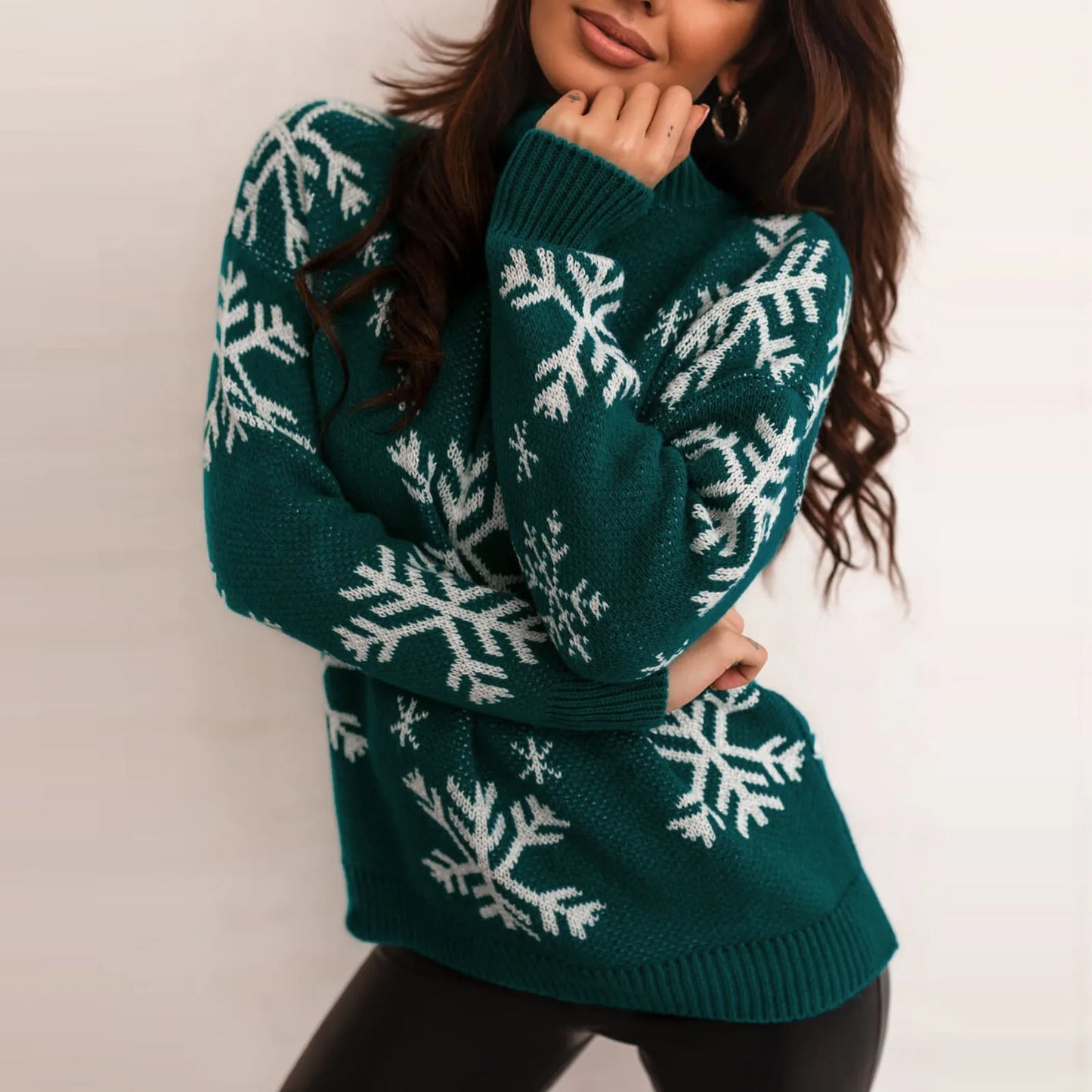 Christmas Snowflake Knitted Sweater