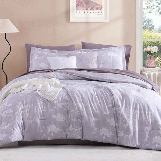 Lavender Mist Floral Duvet Set