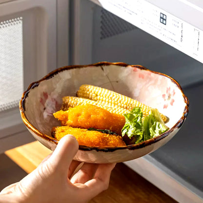 Sakura Bloom Hand-Painted Ceramic Bowl
