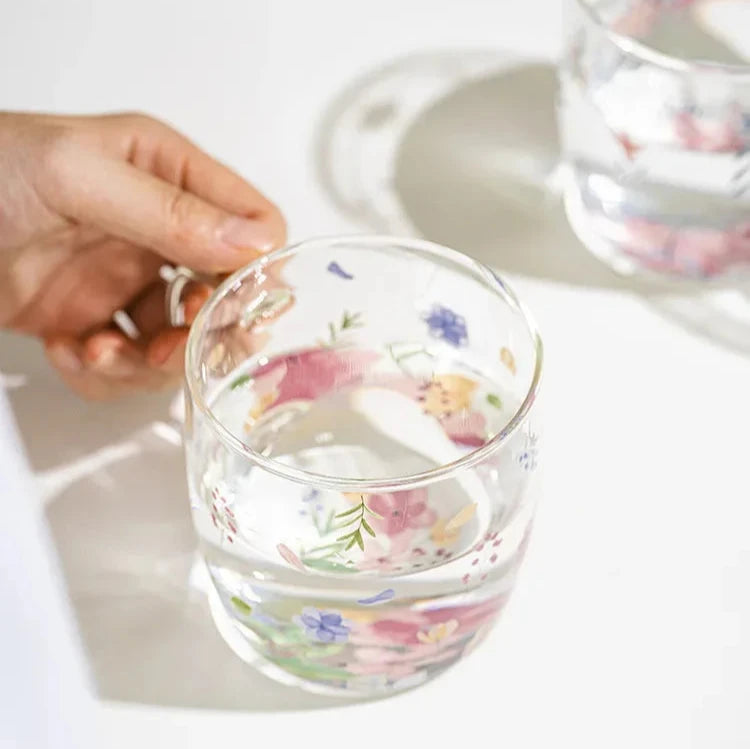 Meadow Blossom Glass Mug