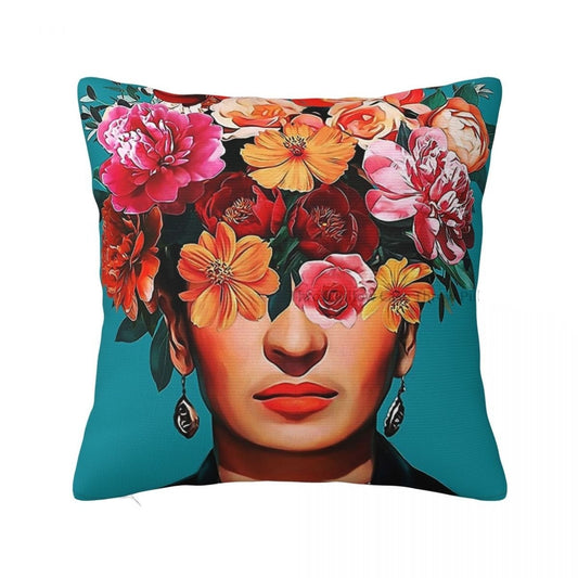 Mexican Flower Woman Cushion