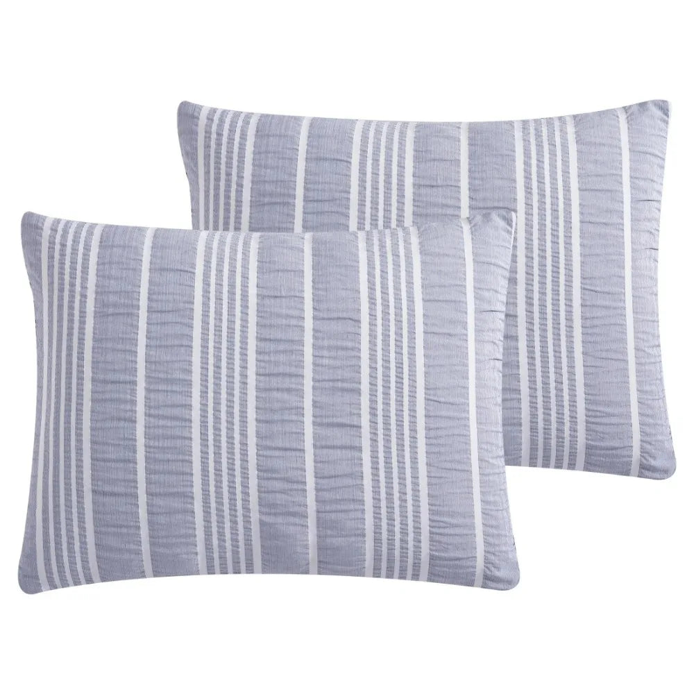 Navy Stripe Comforter Set