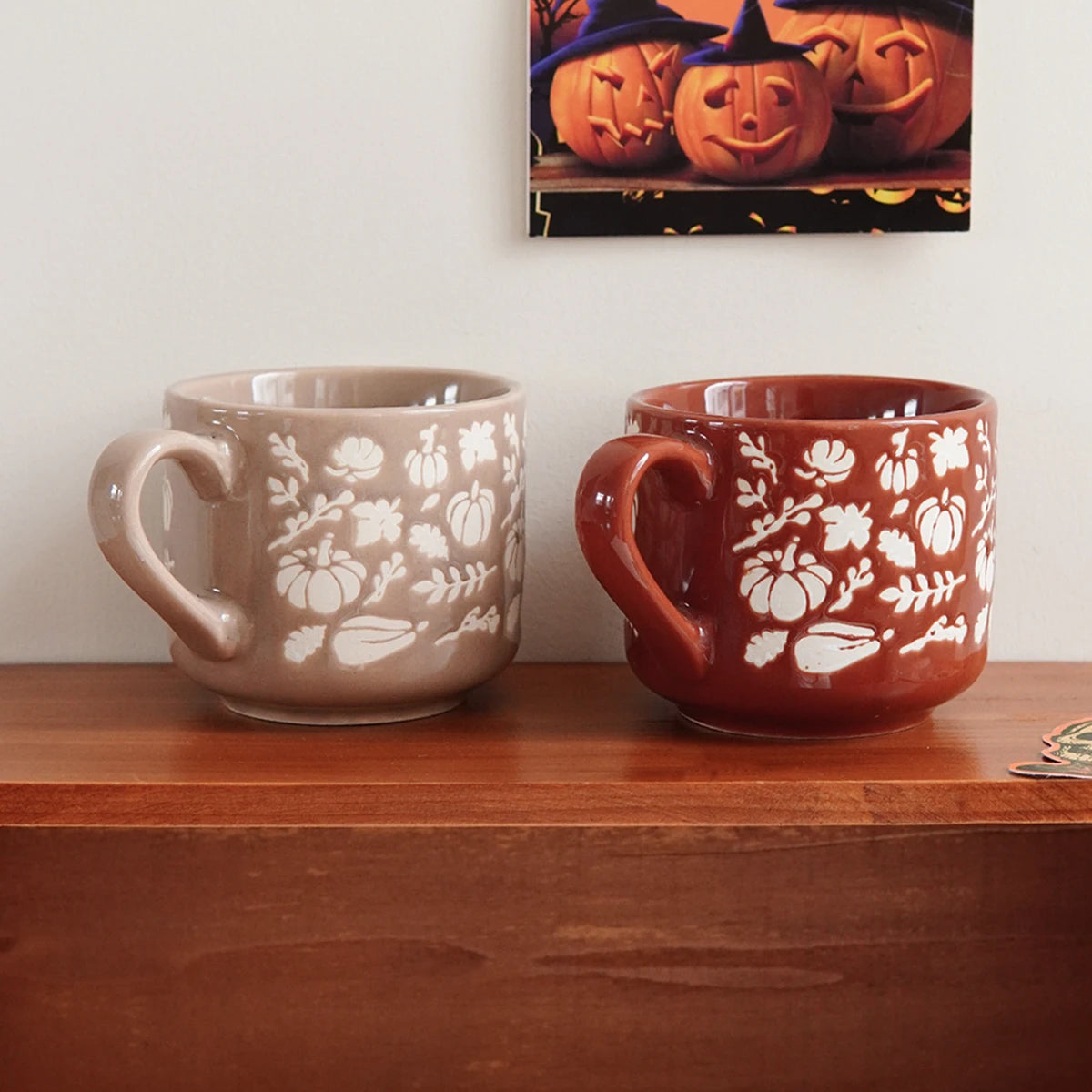 Autumn Harvest Frosted Pumpkin Mug