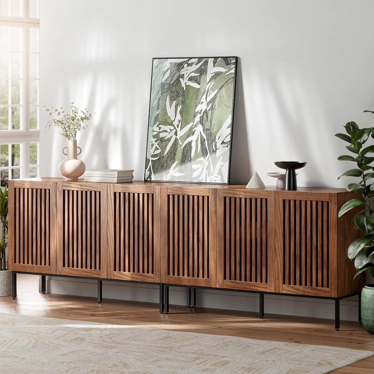 Alderline Slatted Media Console