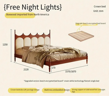 CrownRest™ Solid Wood Bed