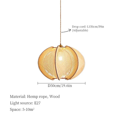 TerraWeave Lotus Pendant Light