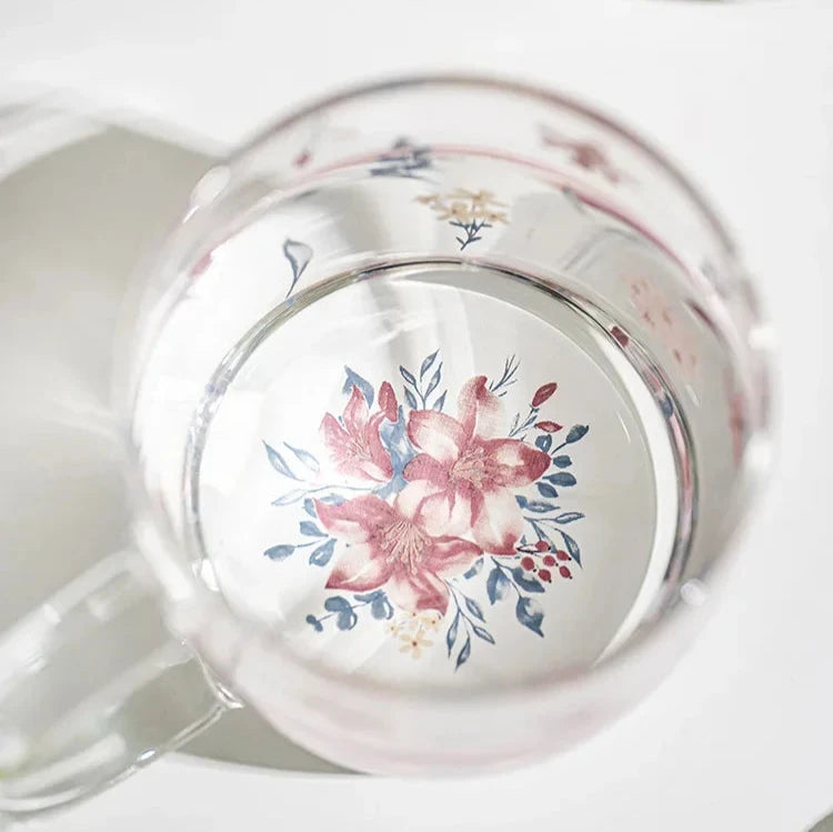 Meadow Blossom Glass Mug